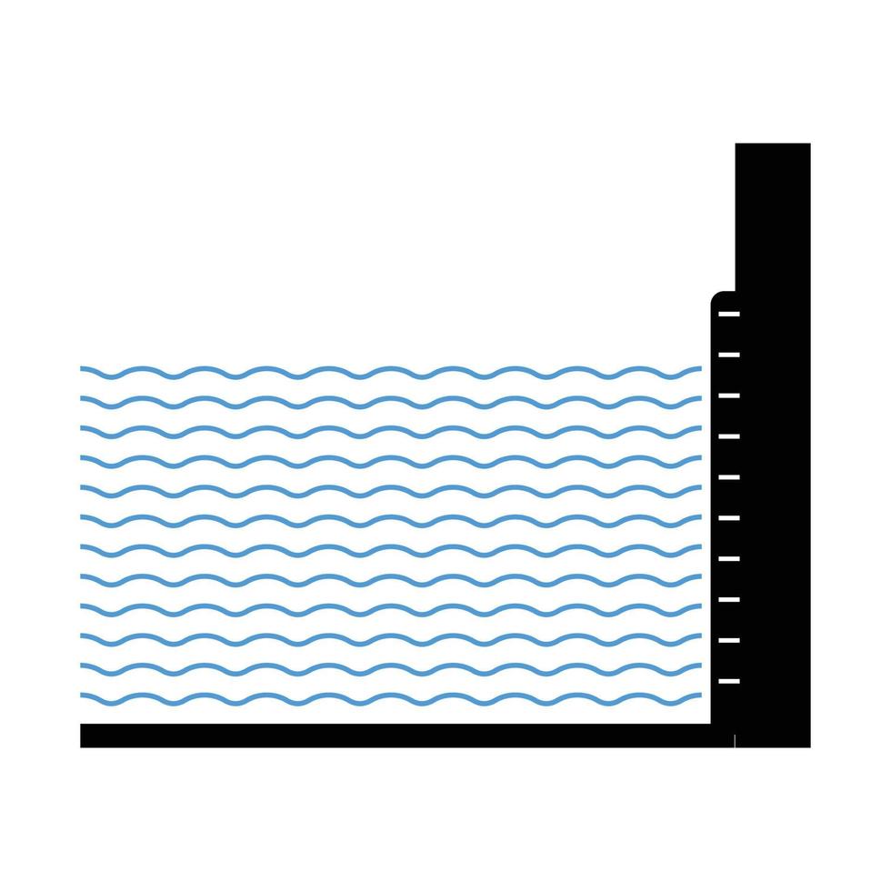 water diepte meter icoon vector