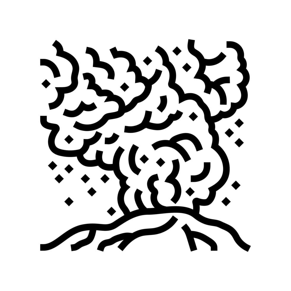 as wolk vulkaan lijn icoon vector illustratie