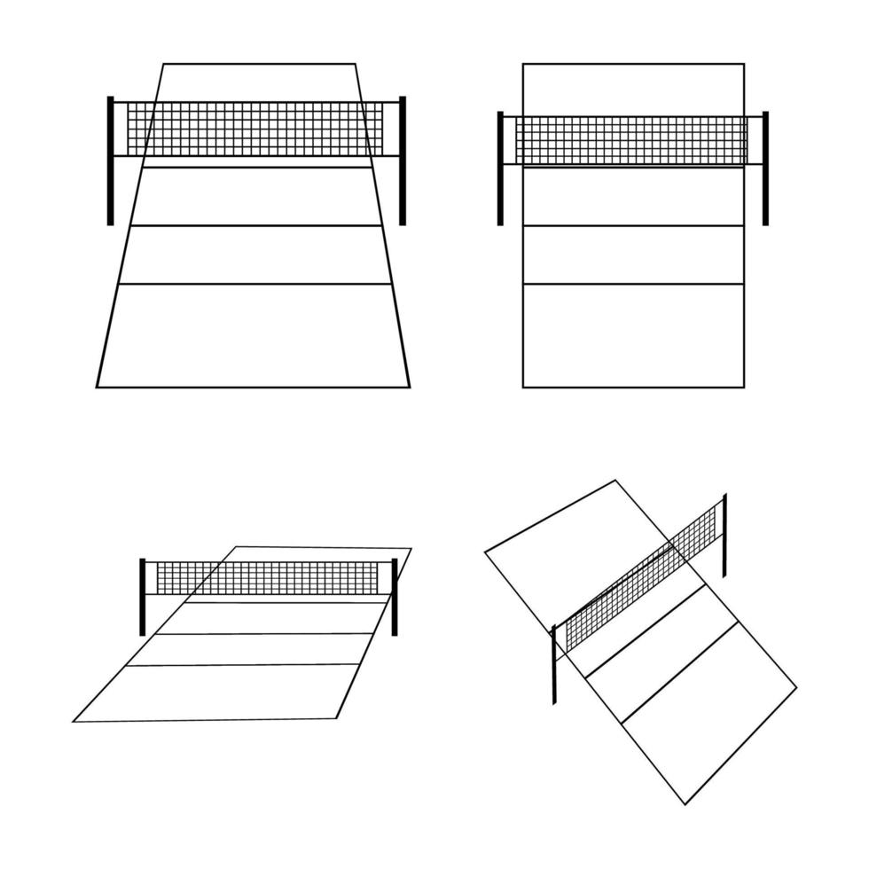 voley veld- icoon vector