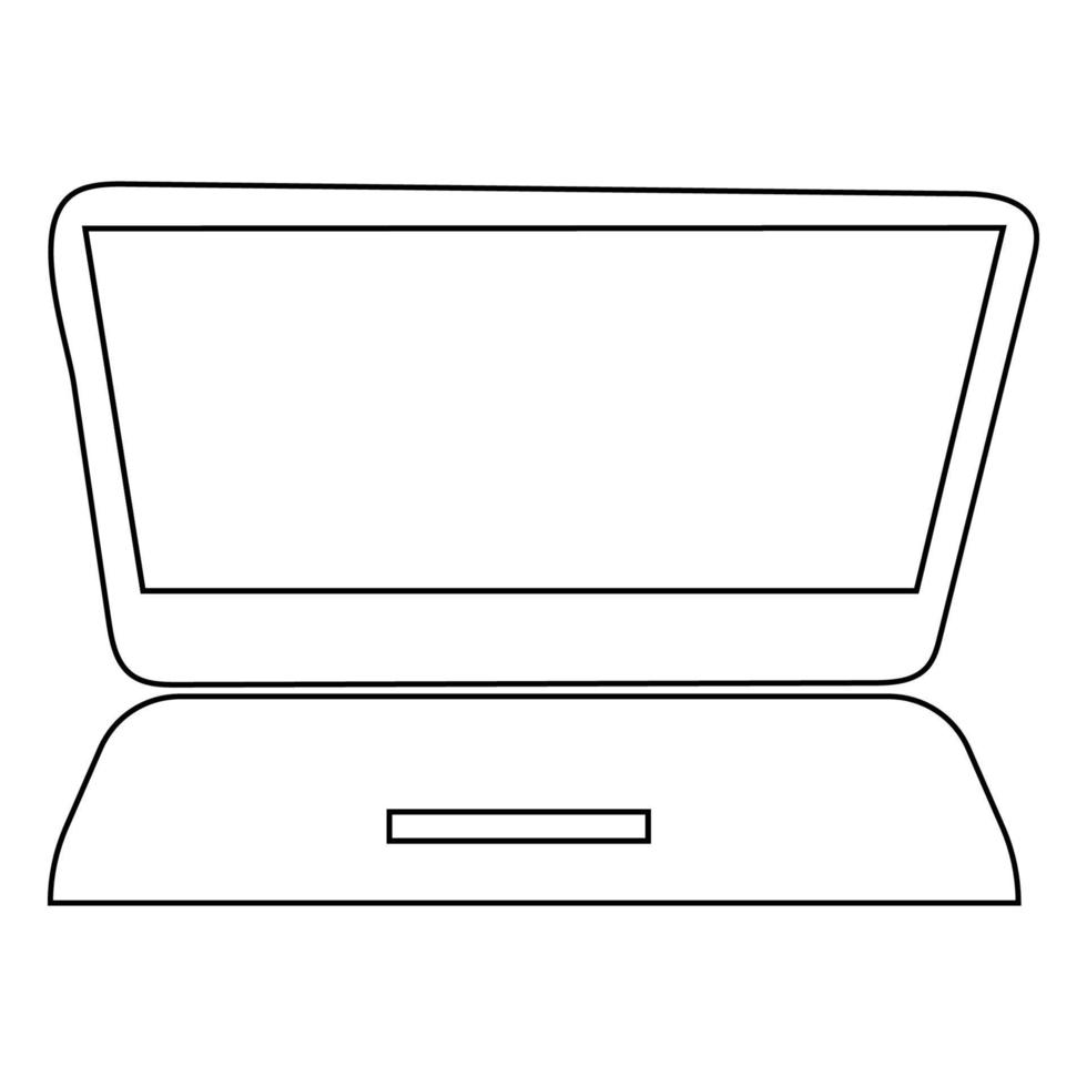 laptop pictogram vector