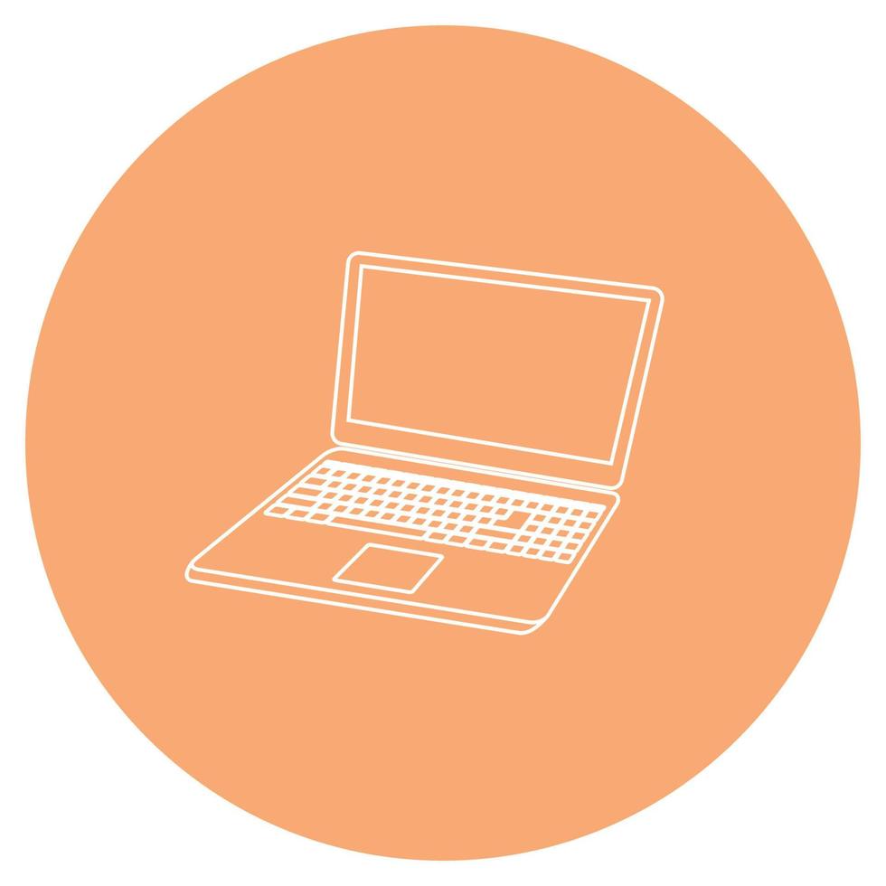 laptop pictogram vector