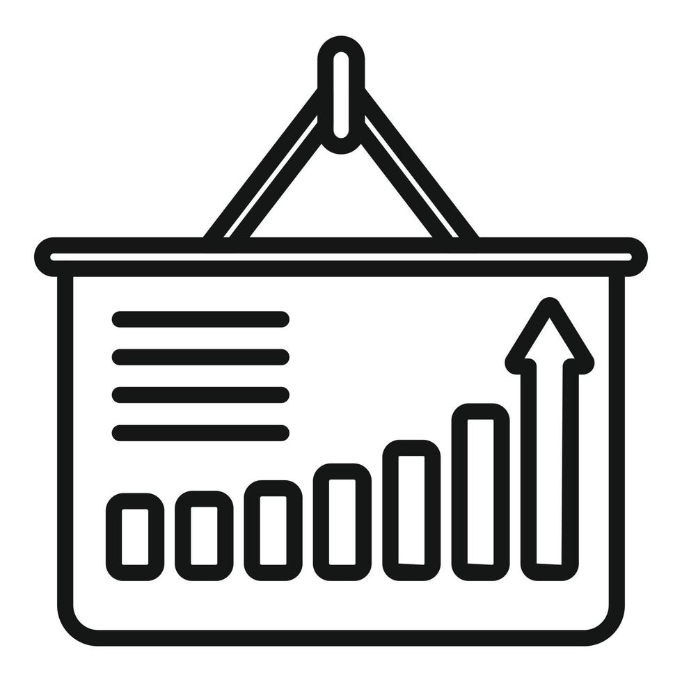 banier diagram icoon schets vector. bedrijf document vector