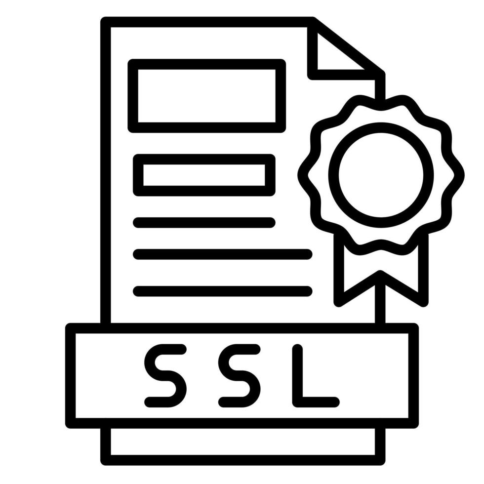 ssl het dossier vector icoon