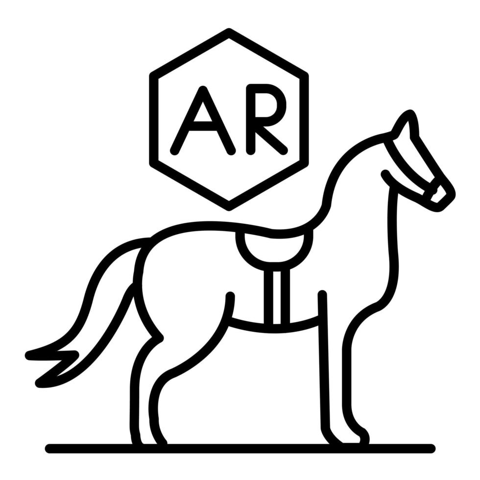 ar paard rijden vector icoon