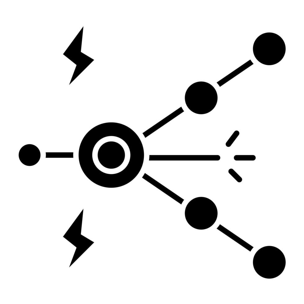 nucleair kernsplijting vector icoon