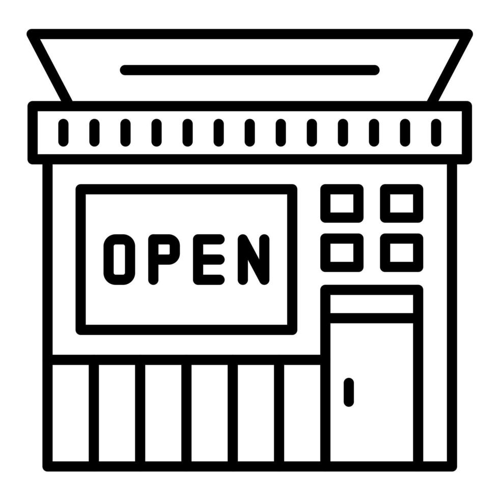 Open winkel vector icoon