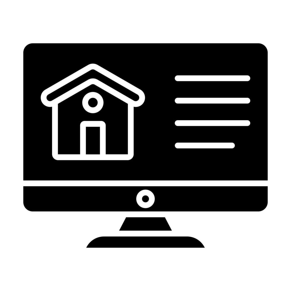 kopen huis online vector icoon