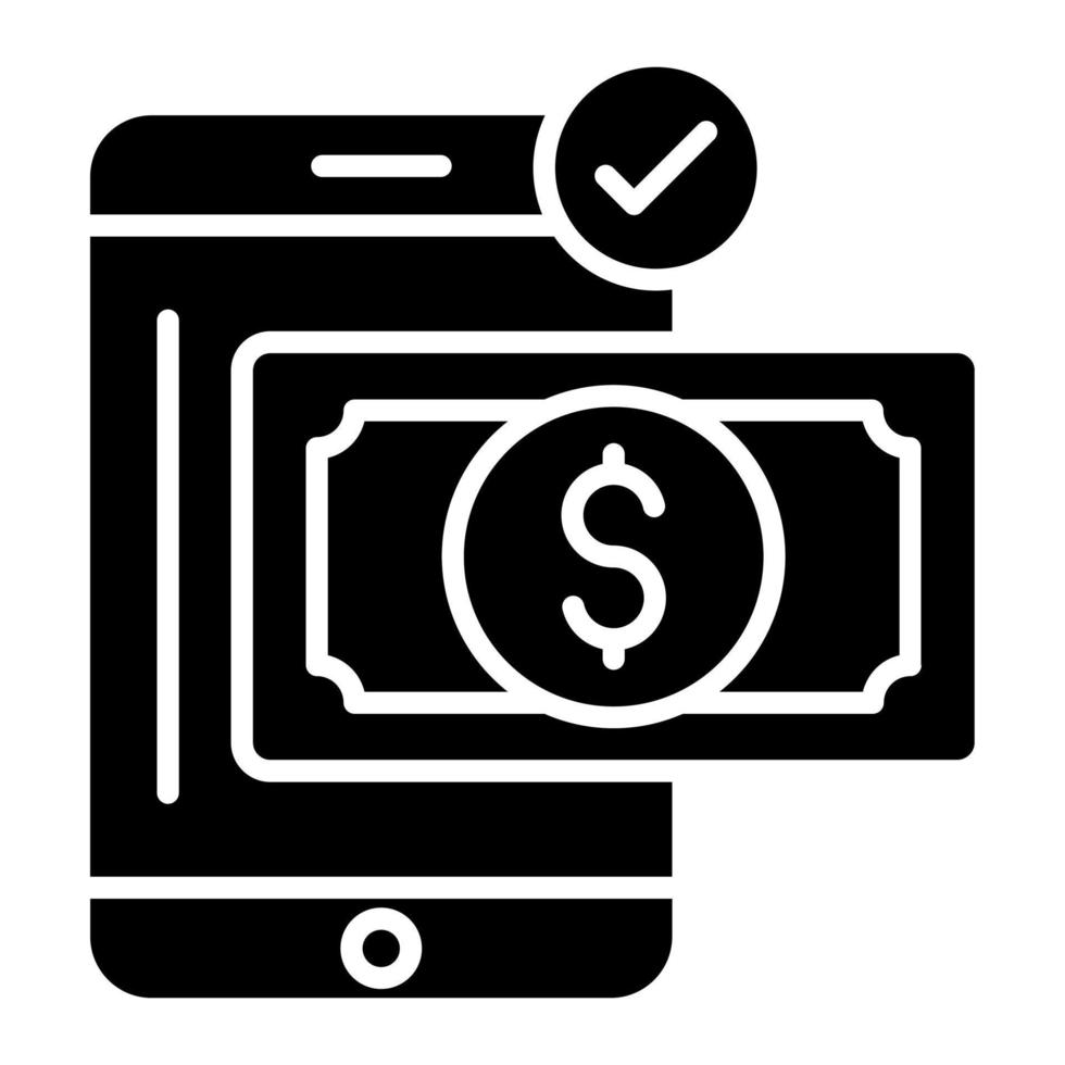 online contant geld betaling vector icoon