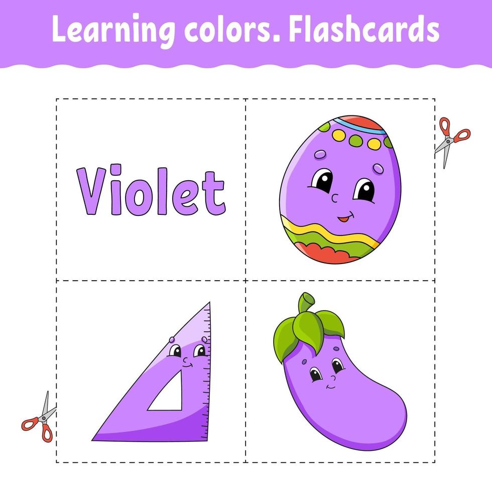 kleuren leren. logische puzzel voor kinderen. onderwijs ontwikkelend werkblad. leerspel. activiteitenpagina. eenvoudige vlakke geïsoleerde vectorillustratie in leuke cartoonstijl. vector