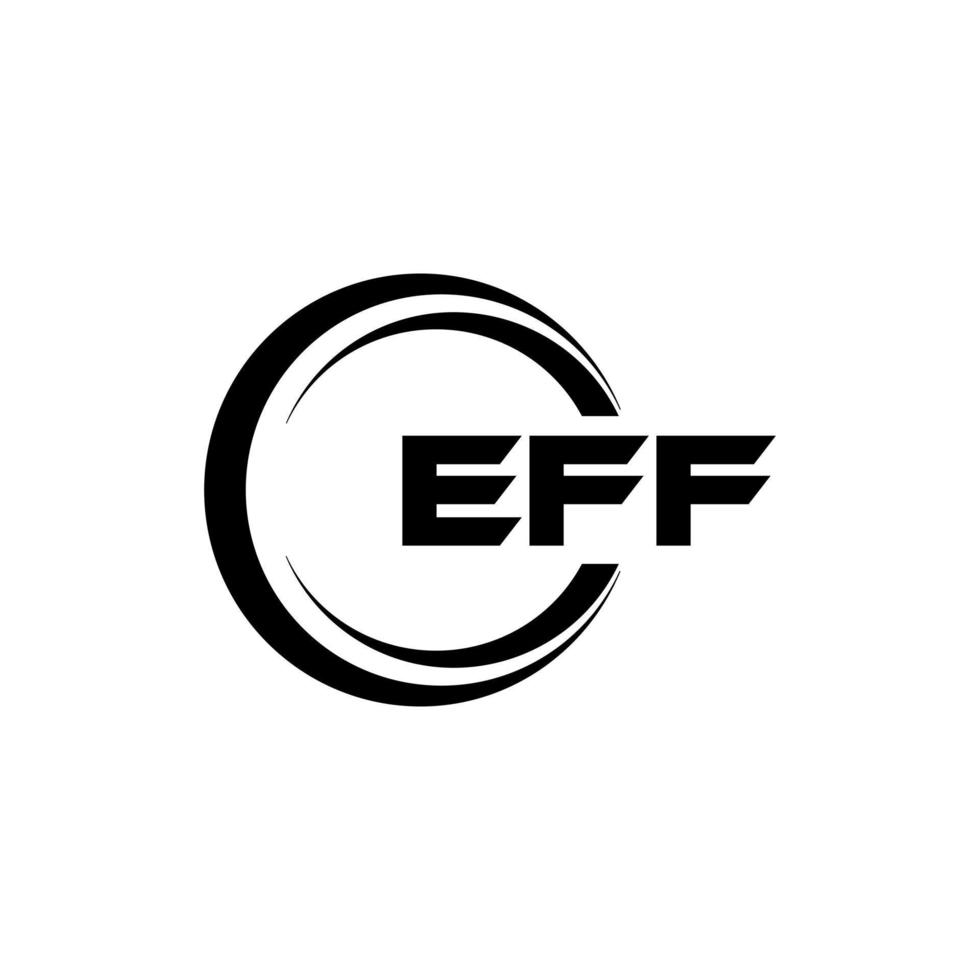 eff brief logo ontwerp in illustratie. vector logo, schoonschrift ontwerpen voor logo, poster, uitnodiging, enz.