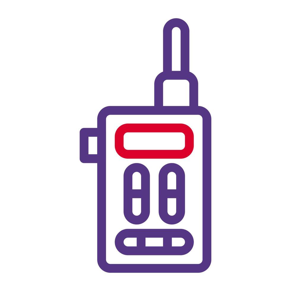 walkie talkie icoon duokleur stijl rood Purper kleur leger illustratie vector leger element en symbool perfect.