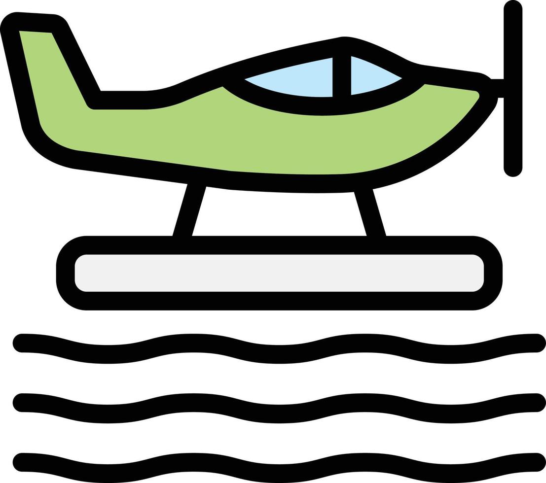 watervliegtuig vector pictogram ontwerp illustratie