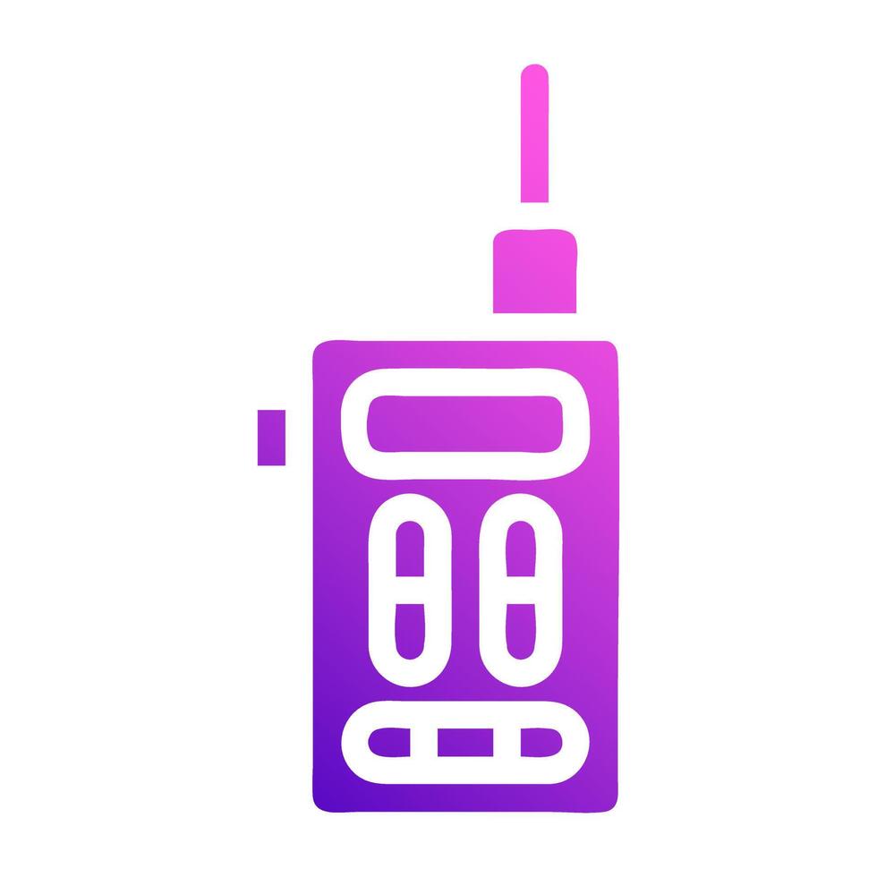 walkie talkie icoon solide stijl helling Purper roze kleur leger illustratie vector leger element en symbool perfect.