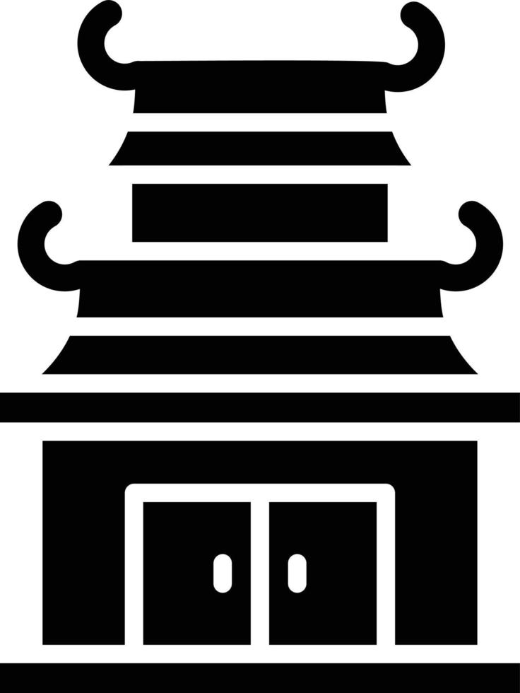 chinese tempel vector pictogram ontwerp illustratie