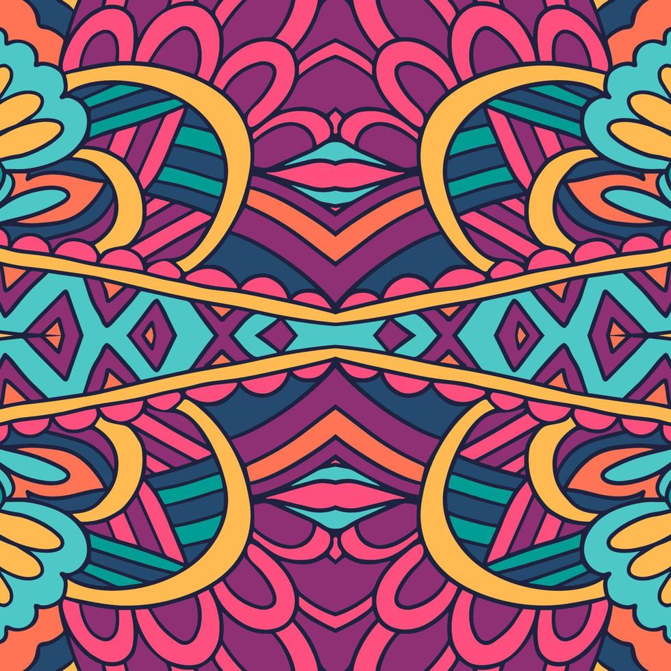 carnaval kleurrijk naadloos patroon ikat. psychedelisch creatief behang. abstract etnisch ontwerp. vector