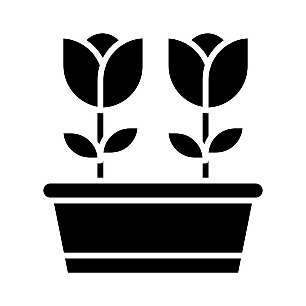 groot bloem pot vector icoon