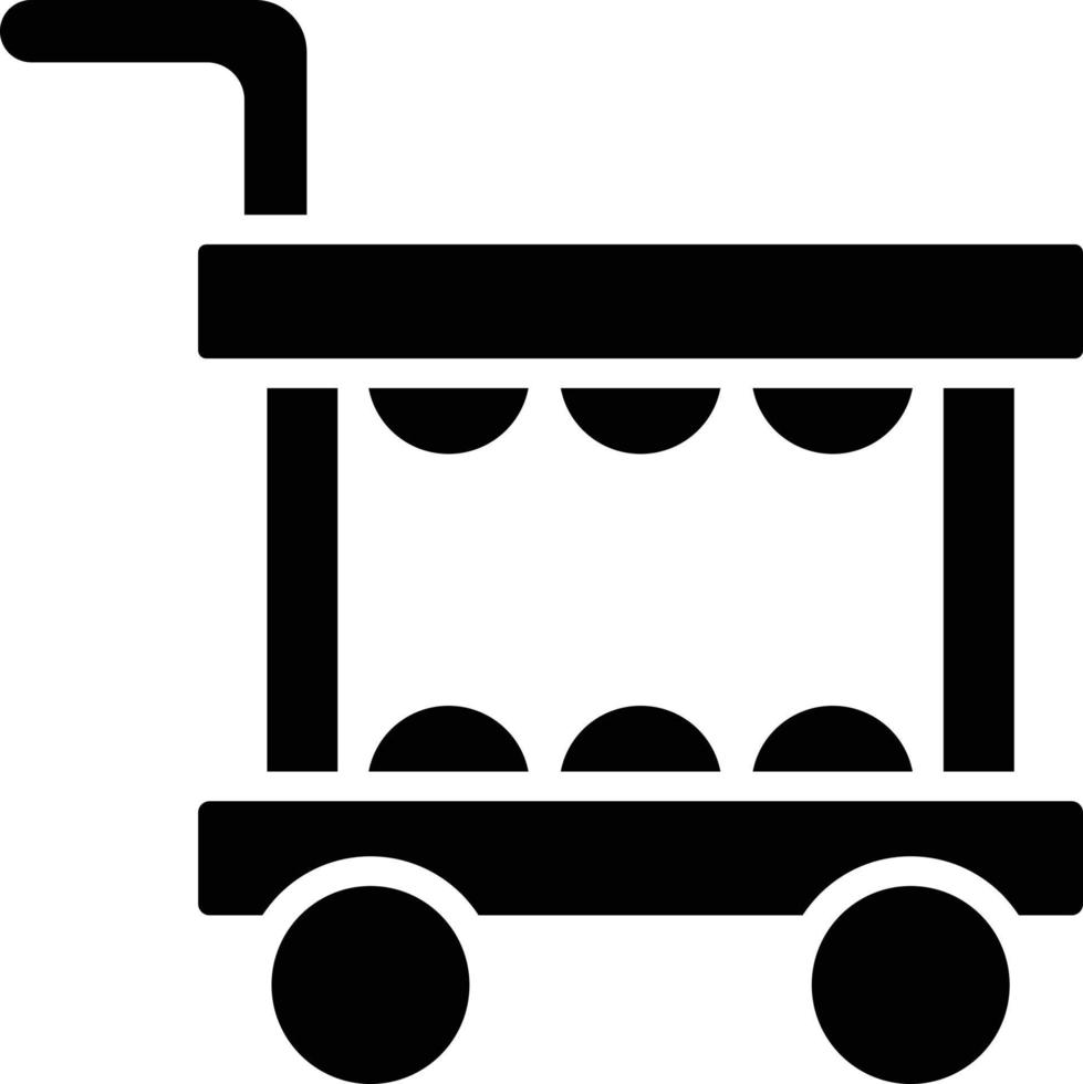 voedsel trolley vector pictogram ontwerp illustratie