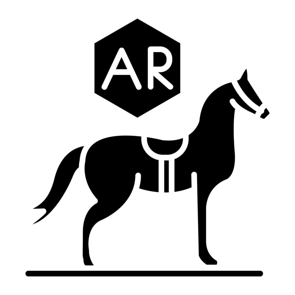 ar paard rijden vector icoon