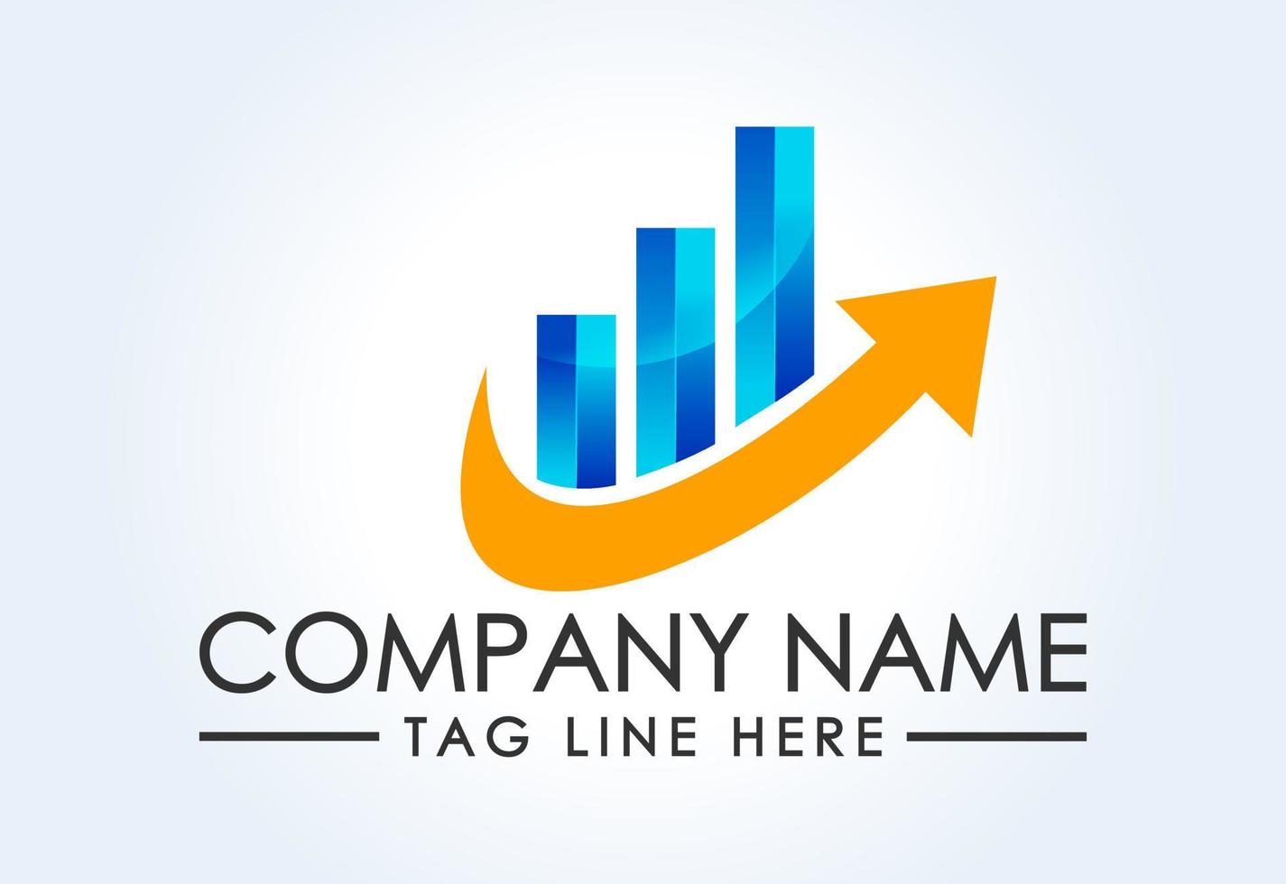helling kleur financieel logo creatief pijl, vector ontwerp concept