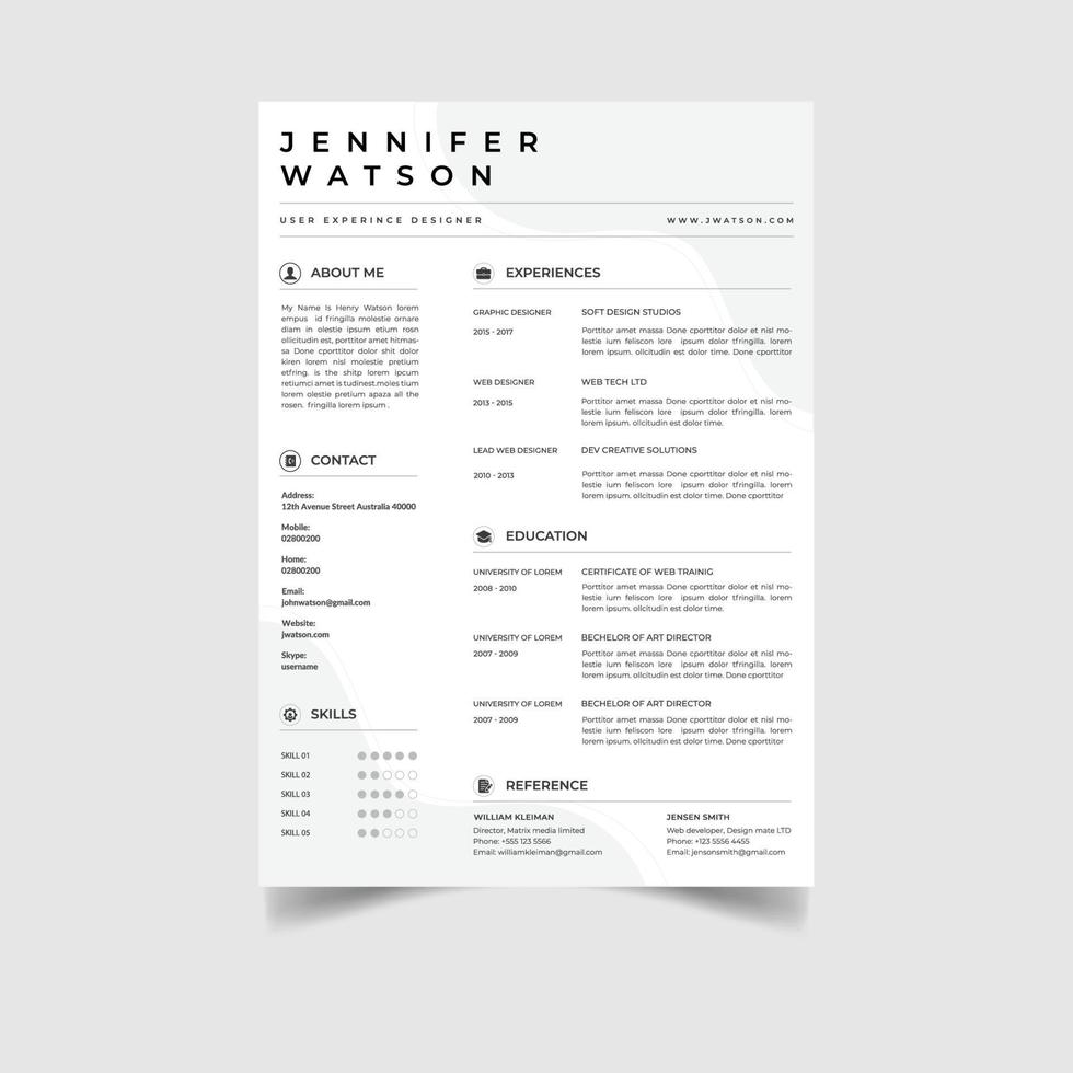 creatieve cv-ontwerpsjabloon vector