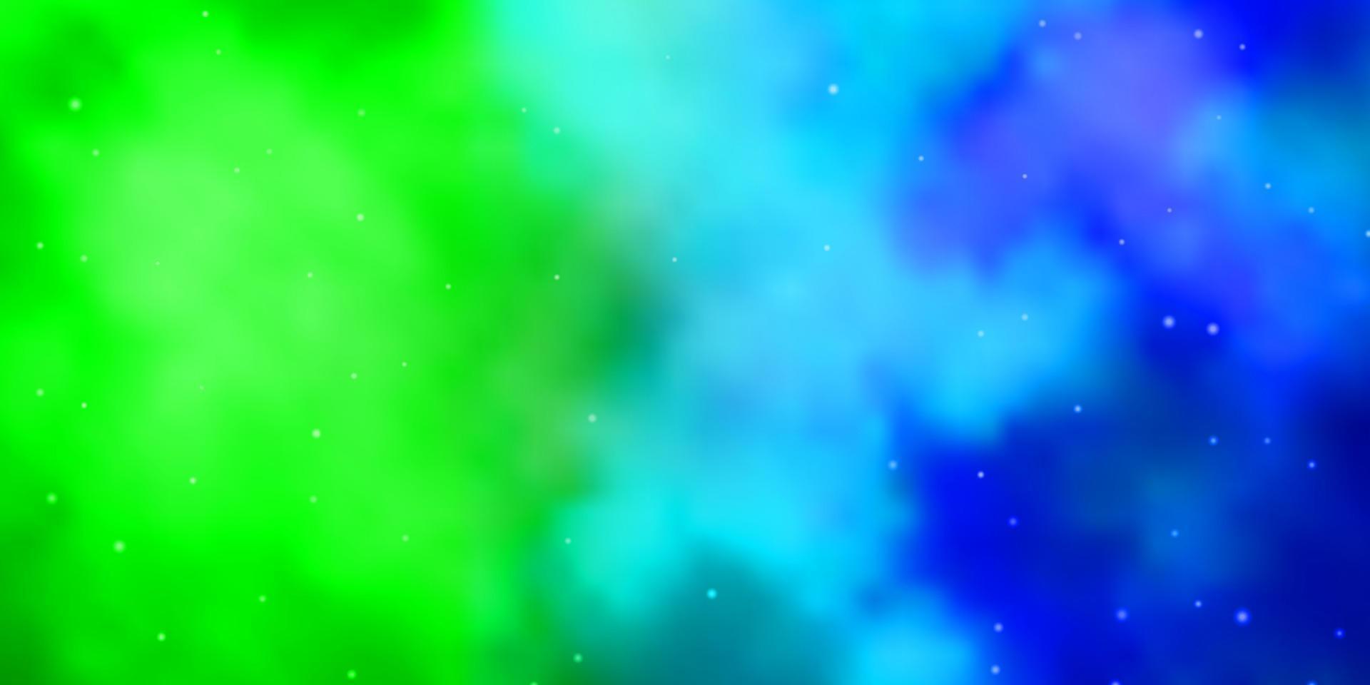 lichtblauwe, groene vectortextuur met prachtige sterren. vector