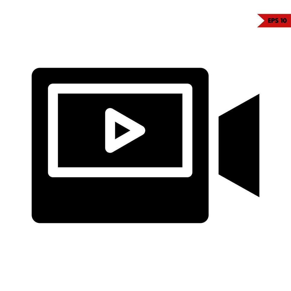 camera video glyph icoon vector