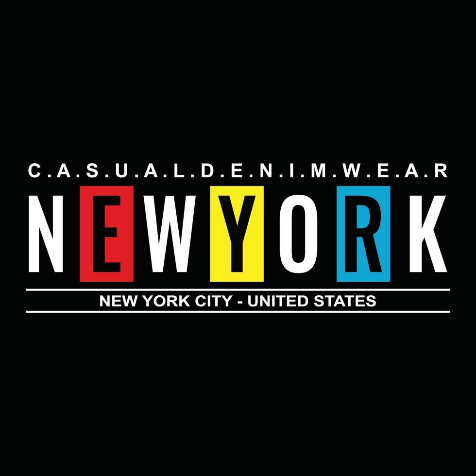 New York City stedelijke kleding typografieontwerp vector