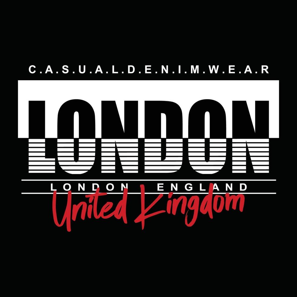 Londen stedelijke kleding typografieontwerp vector