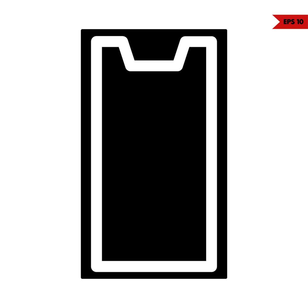 glyph-pictogram voor mobiele telefoon vector