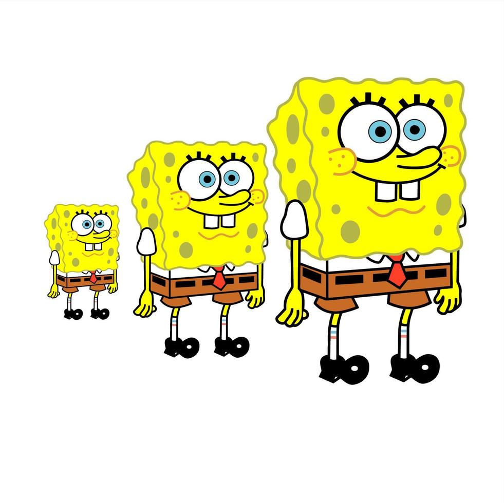 spongebob Vierkante broek schattigheid en poses vector