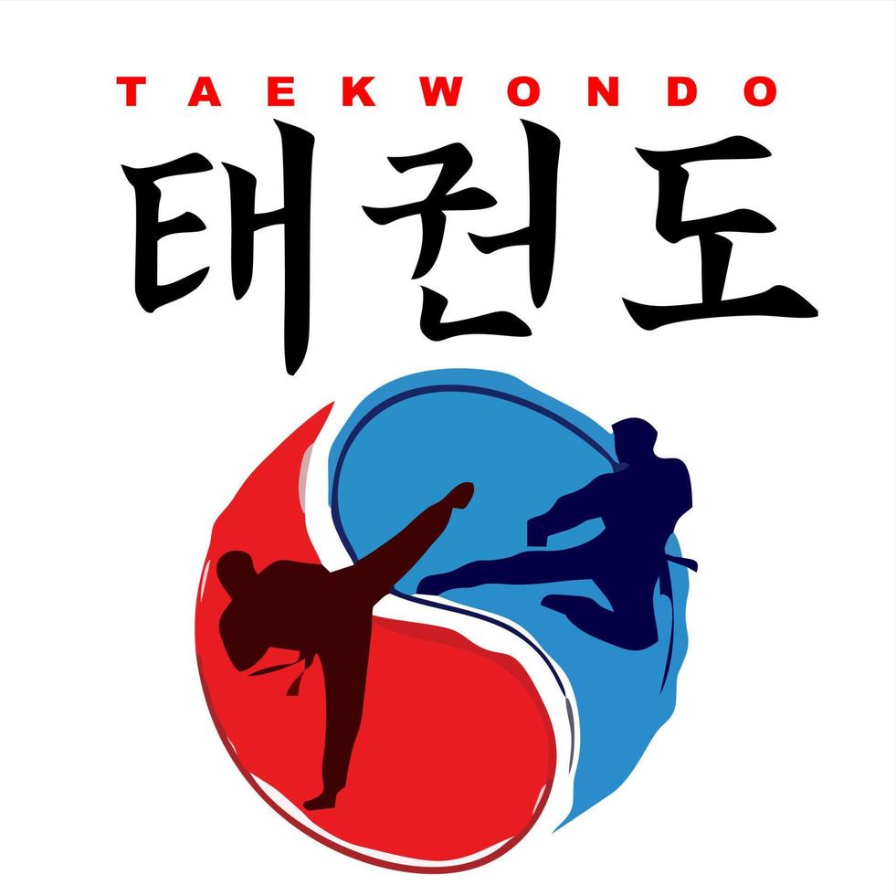 logos en symbolen over taekwondo vector