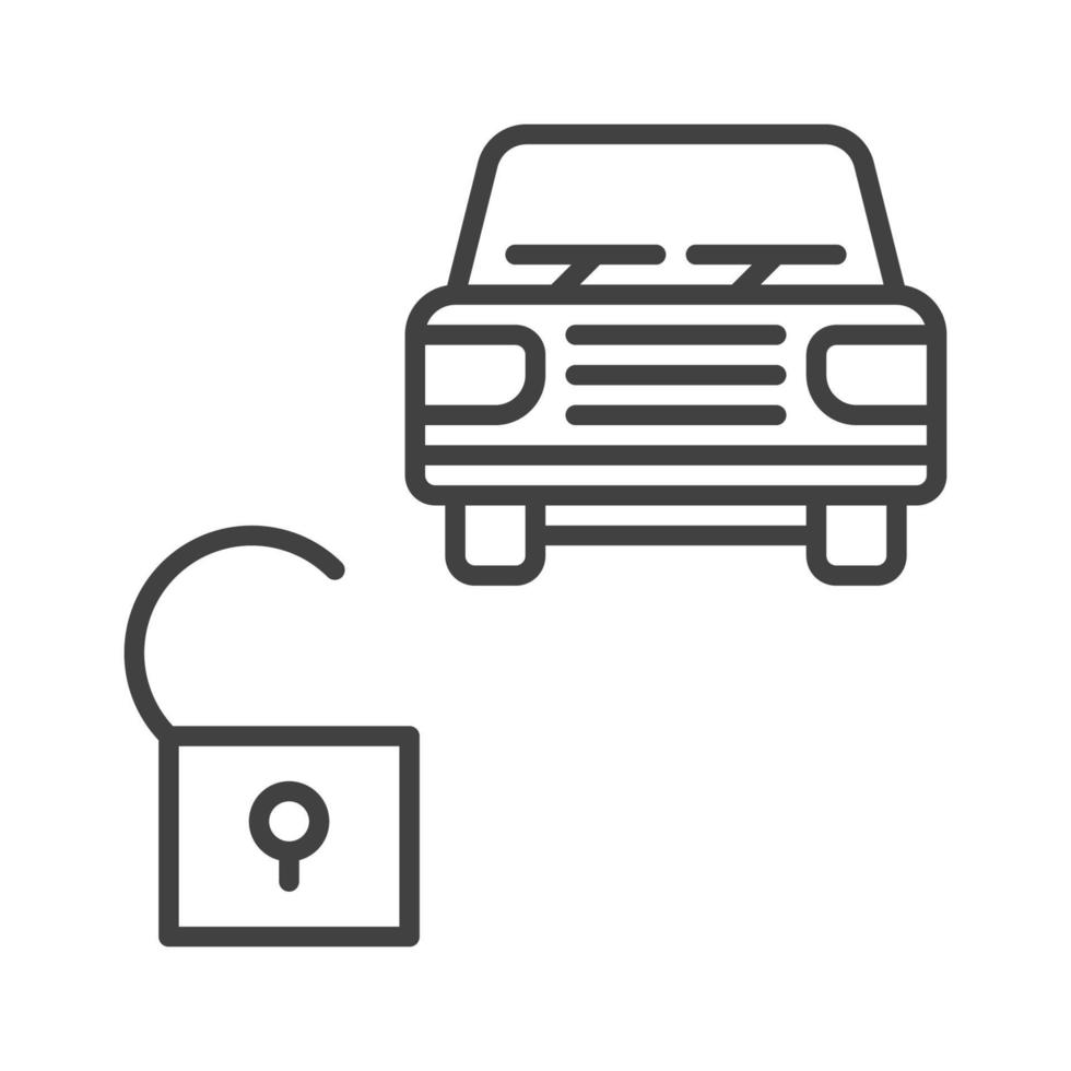 geopend auto vector auto delen concept schets icoon