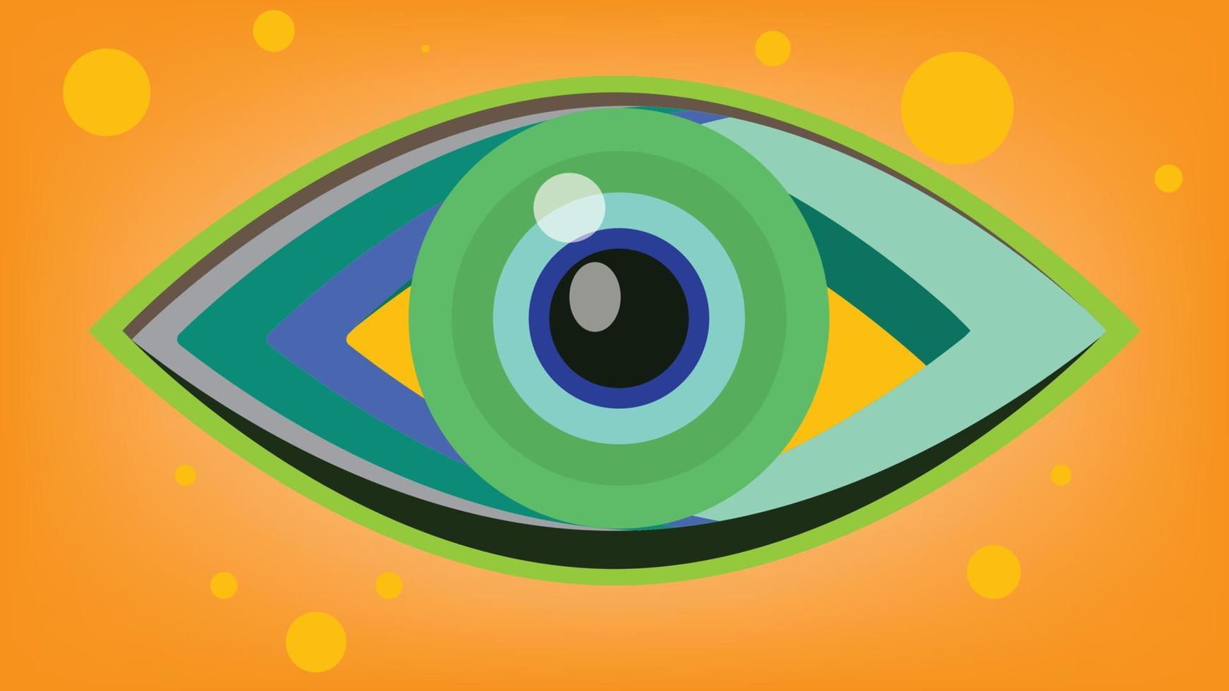 veelkleurig macro oog vector illustratie