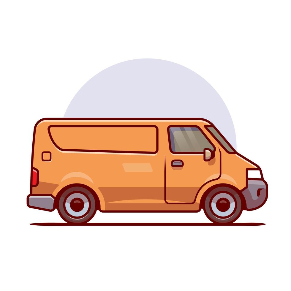 levering auto lading tekenfilm vector icoon illustratie. voertuig vervoer icoon concept geïsoleerd premie vector. vlak tekenfilm stijl