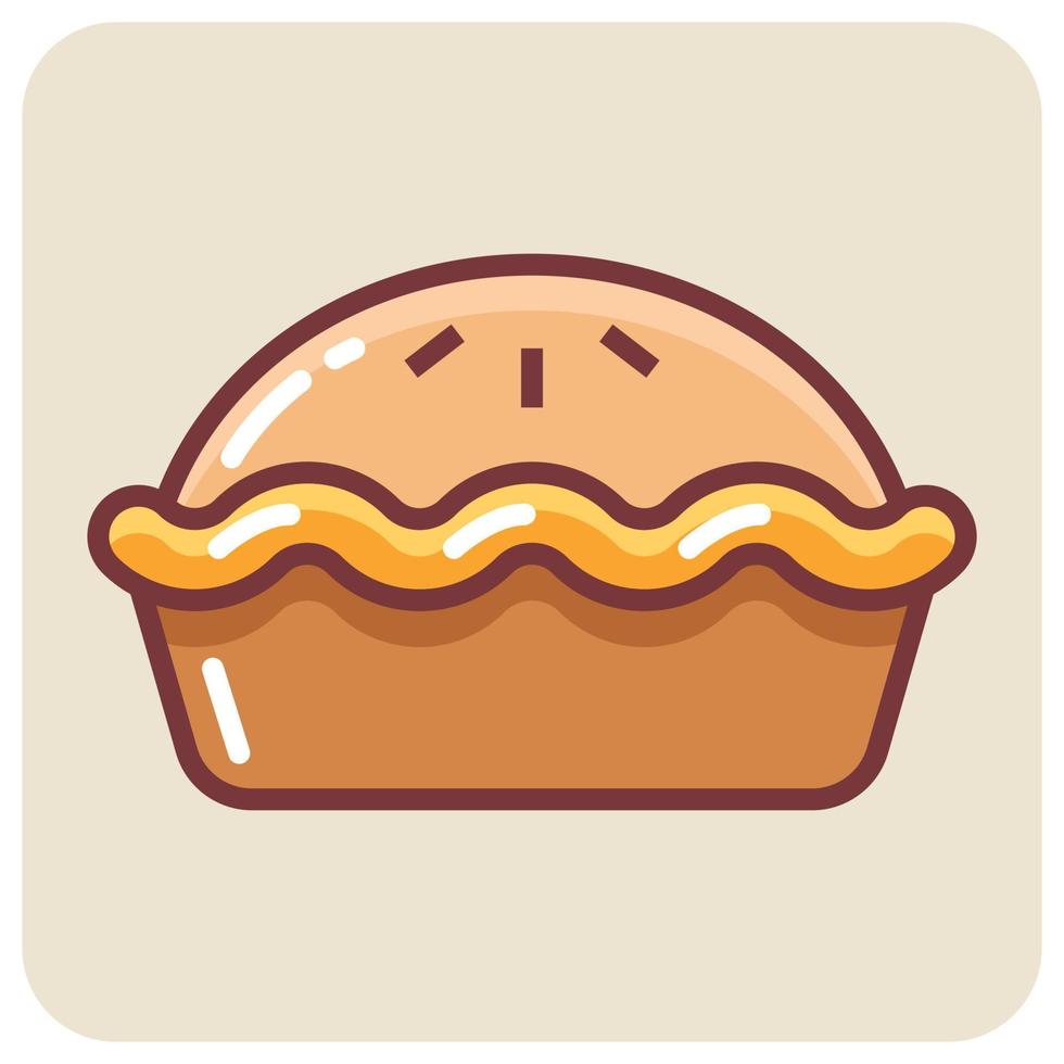 gevulde kleur schets icoon voor taart. vector