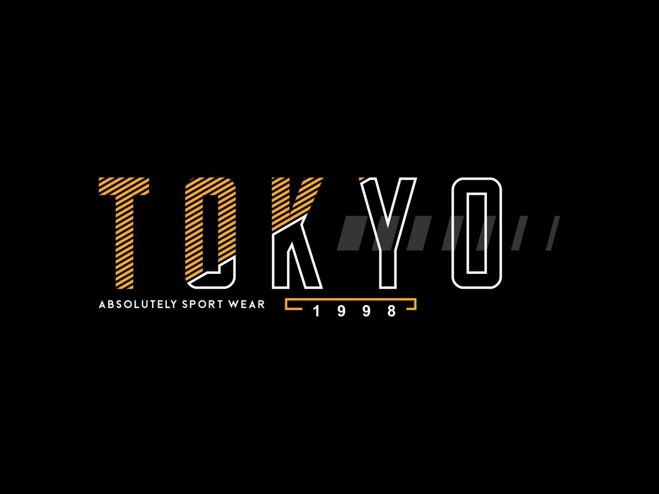 ontwerp t-shirt streetwear kleding tokyo vector typografie perfect voor modern kleding