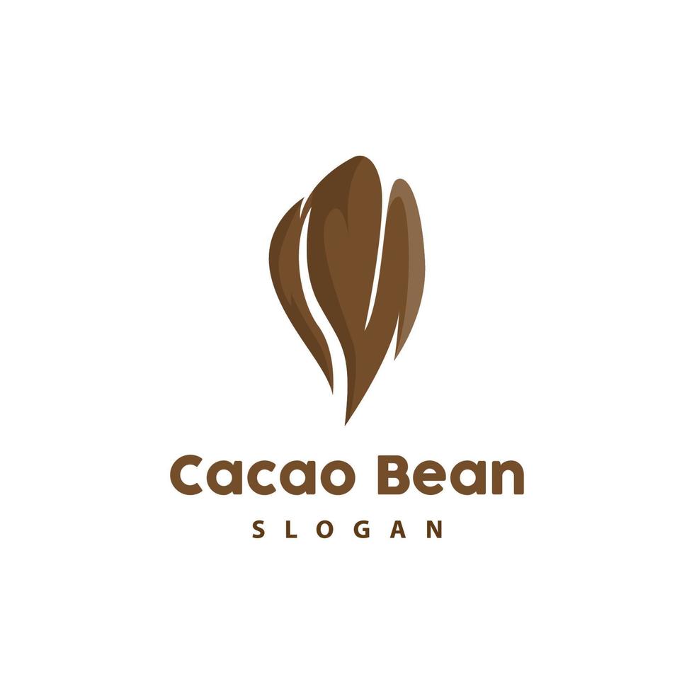 wijnoogst cacao logo, cacao fruit fabriek logo, chocola vector voor bakkerij, abstract lijn kunst chocola ontwerp