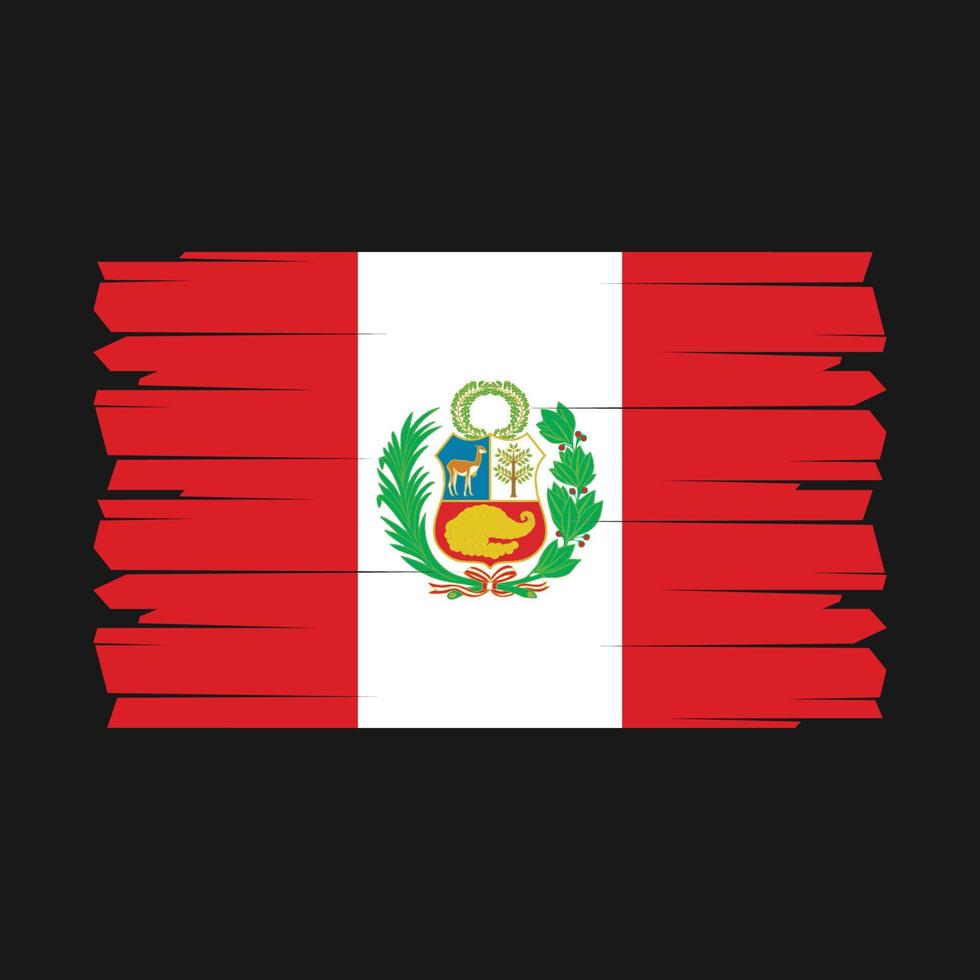 Peru vlag borstel vector