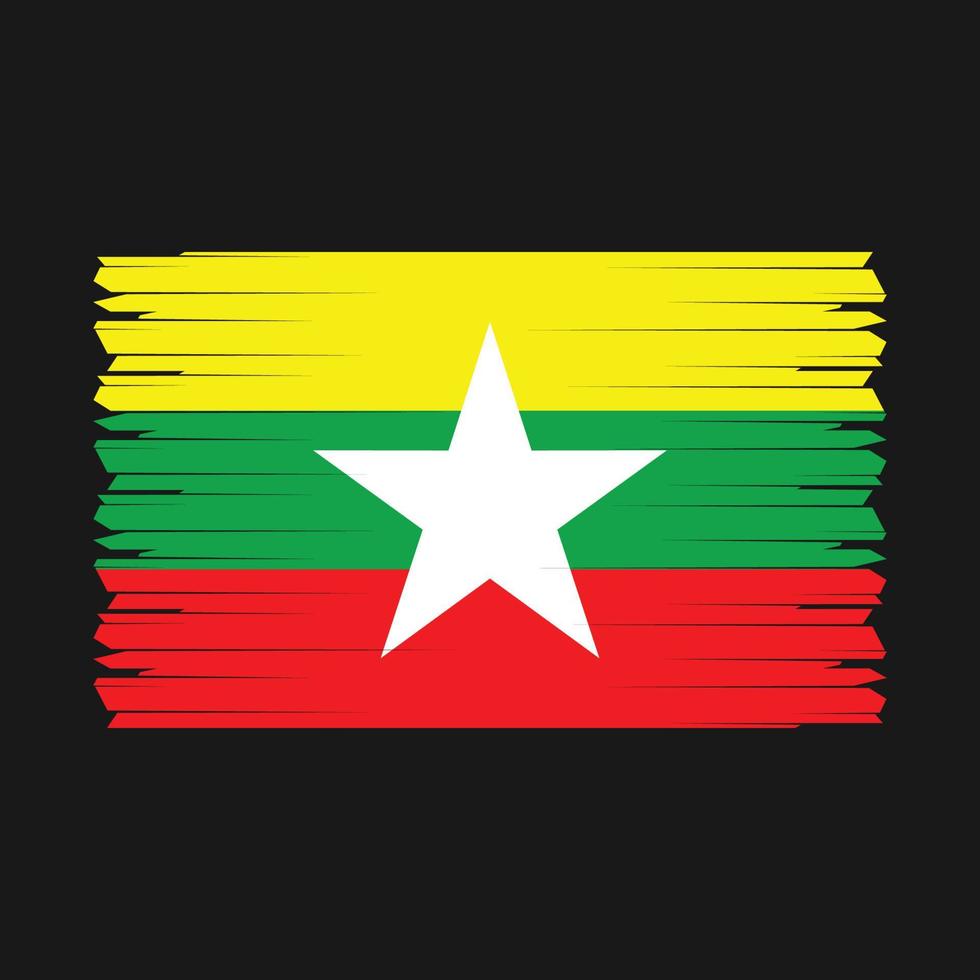 vlag van myanmar vector