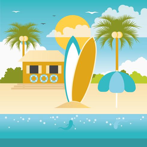 Vector mooie zomer illustratie