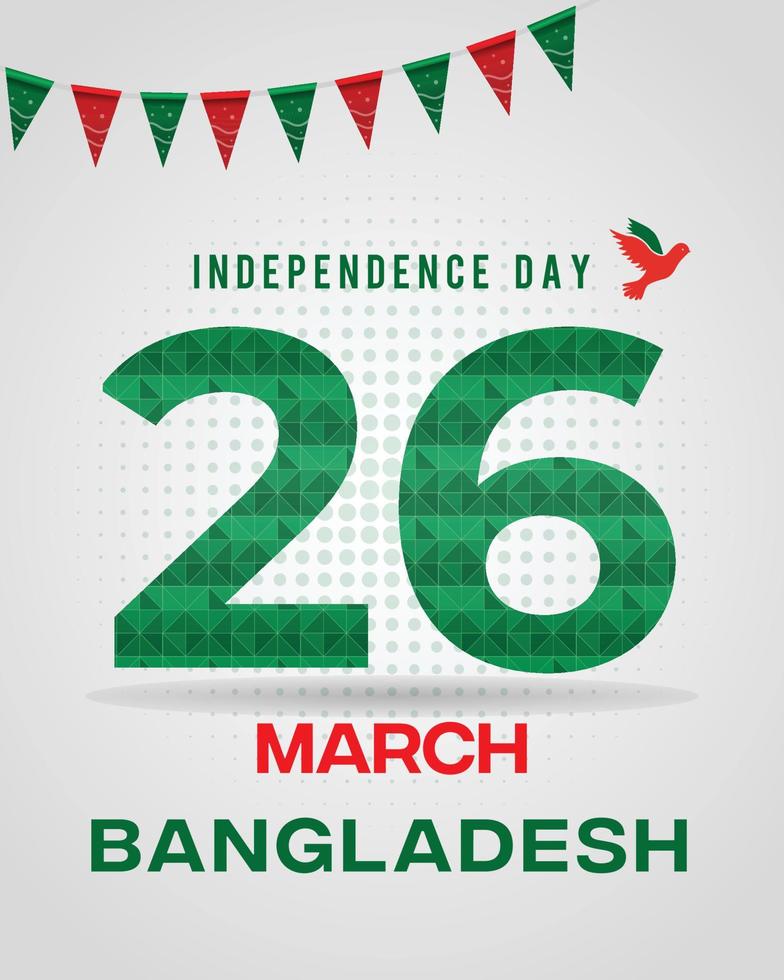 26e maart gelukkig onafhankelijkheid dag van Bangladesh vector