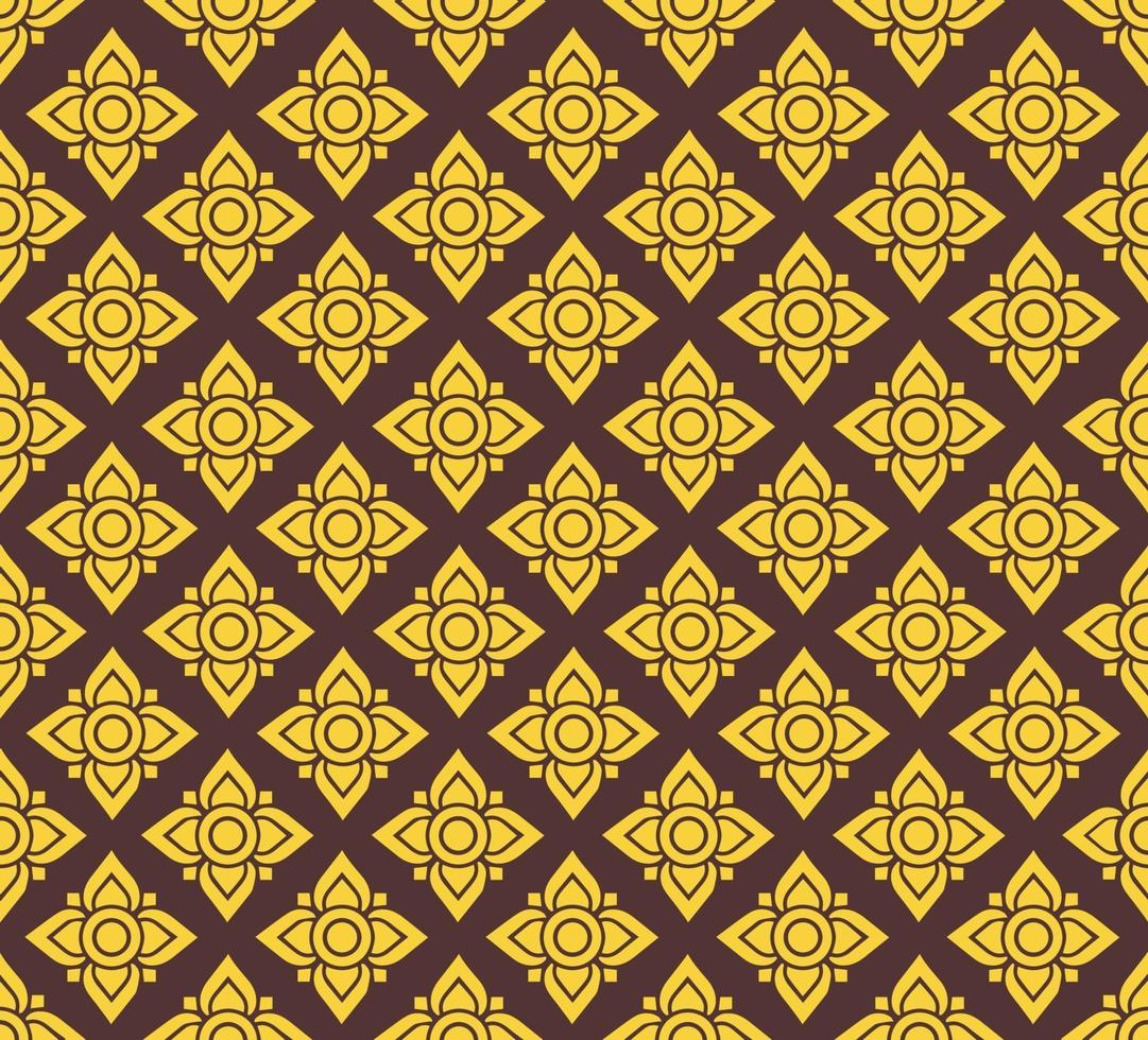 lijn Thaise stof naadloze patroon achtergrond vector