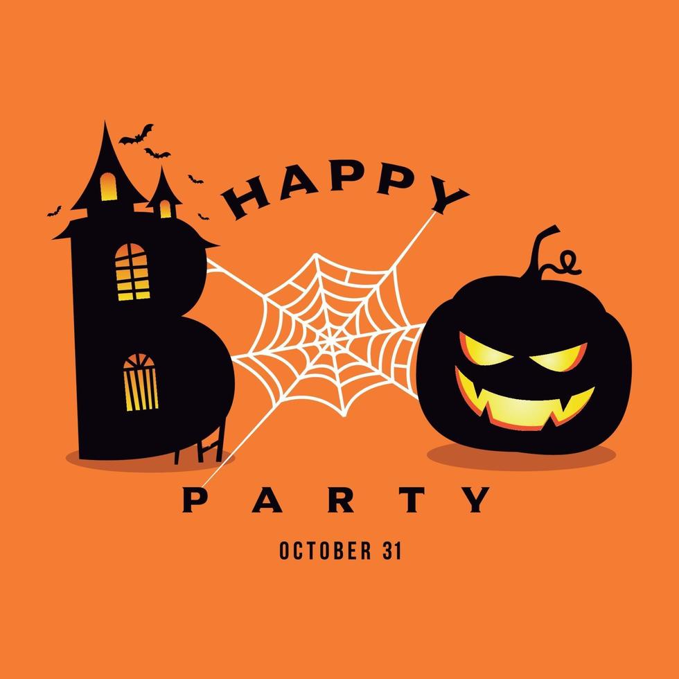 happy boo party illustratie vector