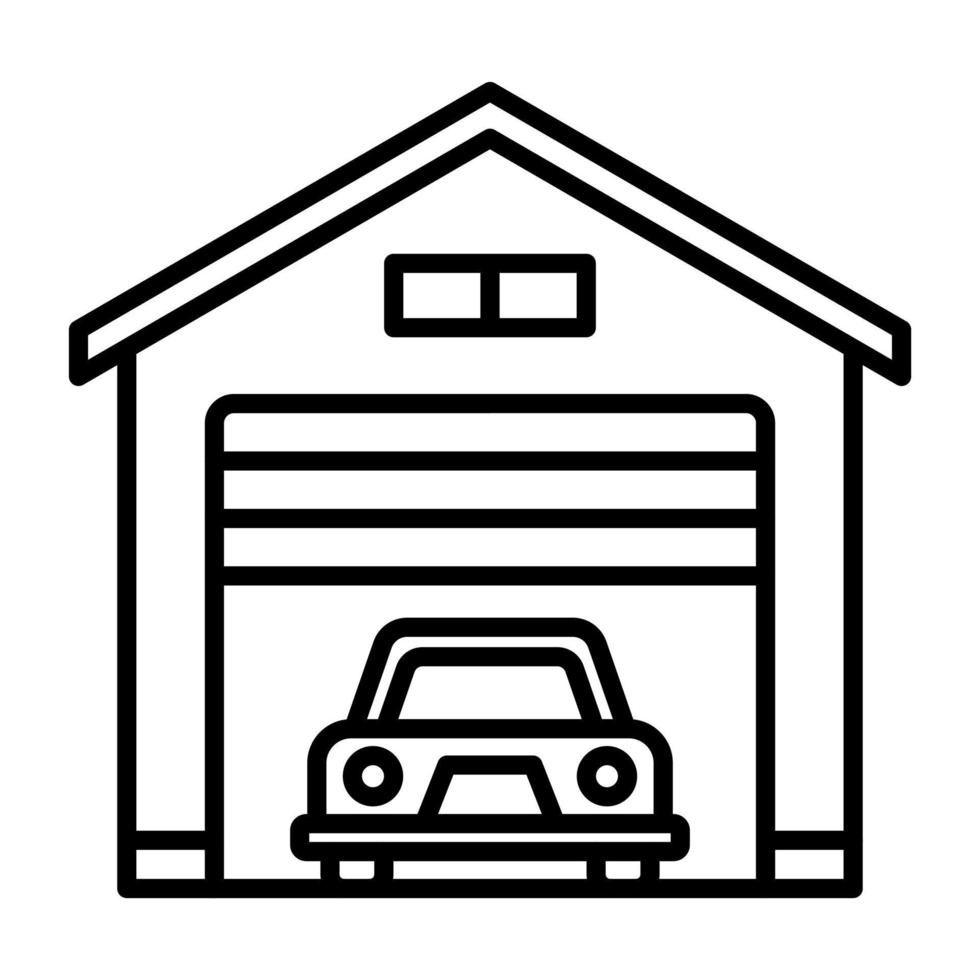 garage vector icoon