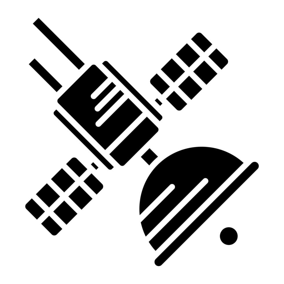 satelliet vector pictogram