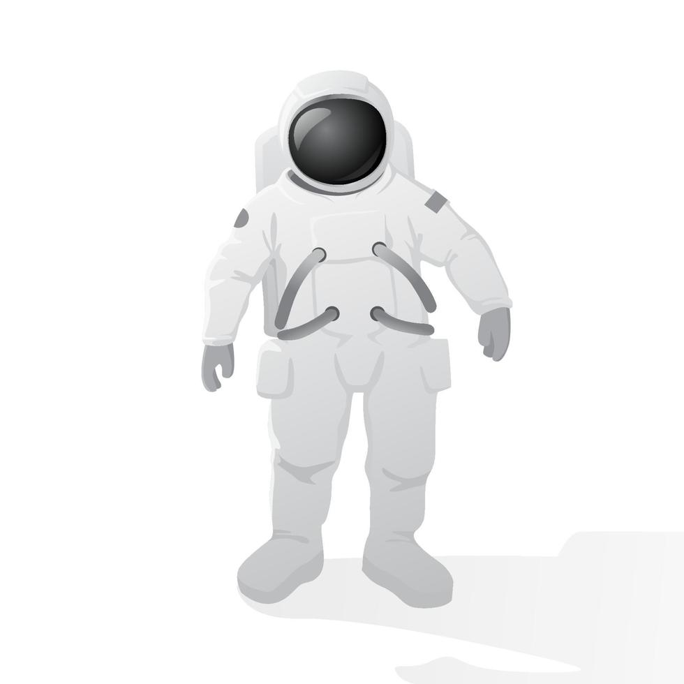astronaut staande geïsoleerd op een witte achtergrond, vectorillustratie vector