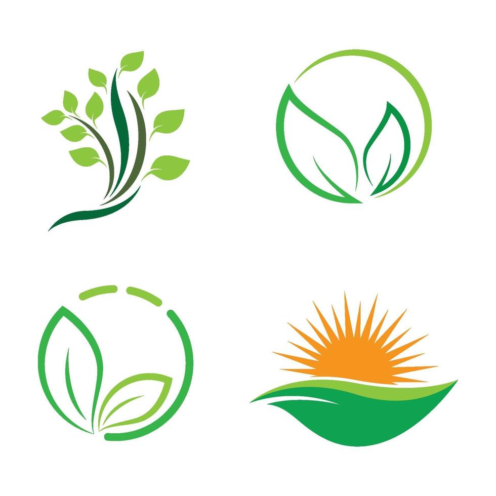 ecologie logo afbeeldingen illustratie set vector