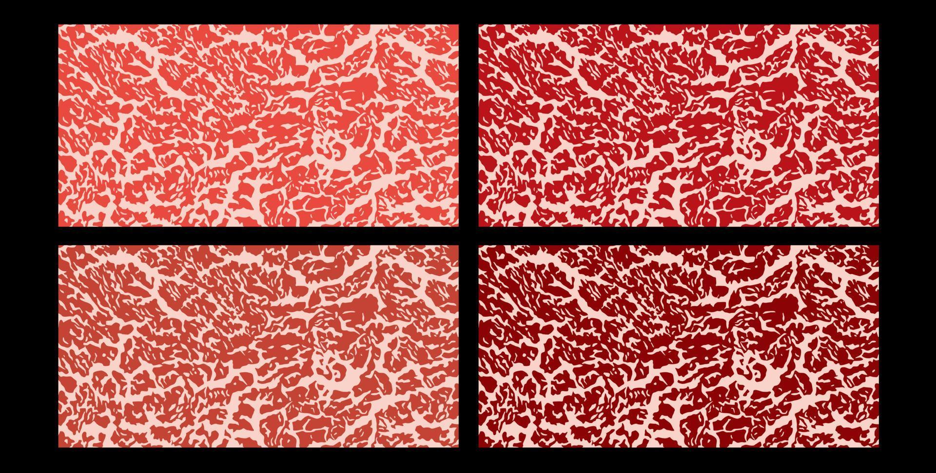 vector vlees achtergrond of patroon verzameling. rundvlees, varkensvlees en lam vlees texturen vector illustratie