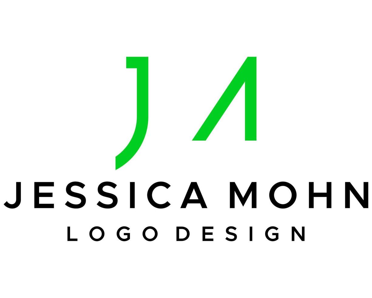 jm brief monogram bedrijf logo ontwerp. vector