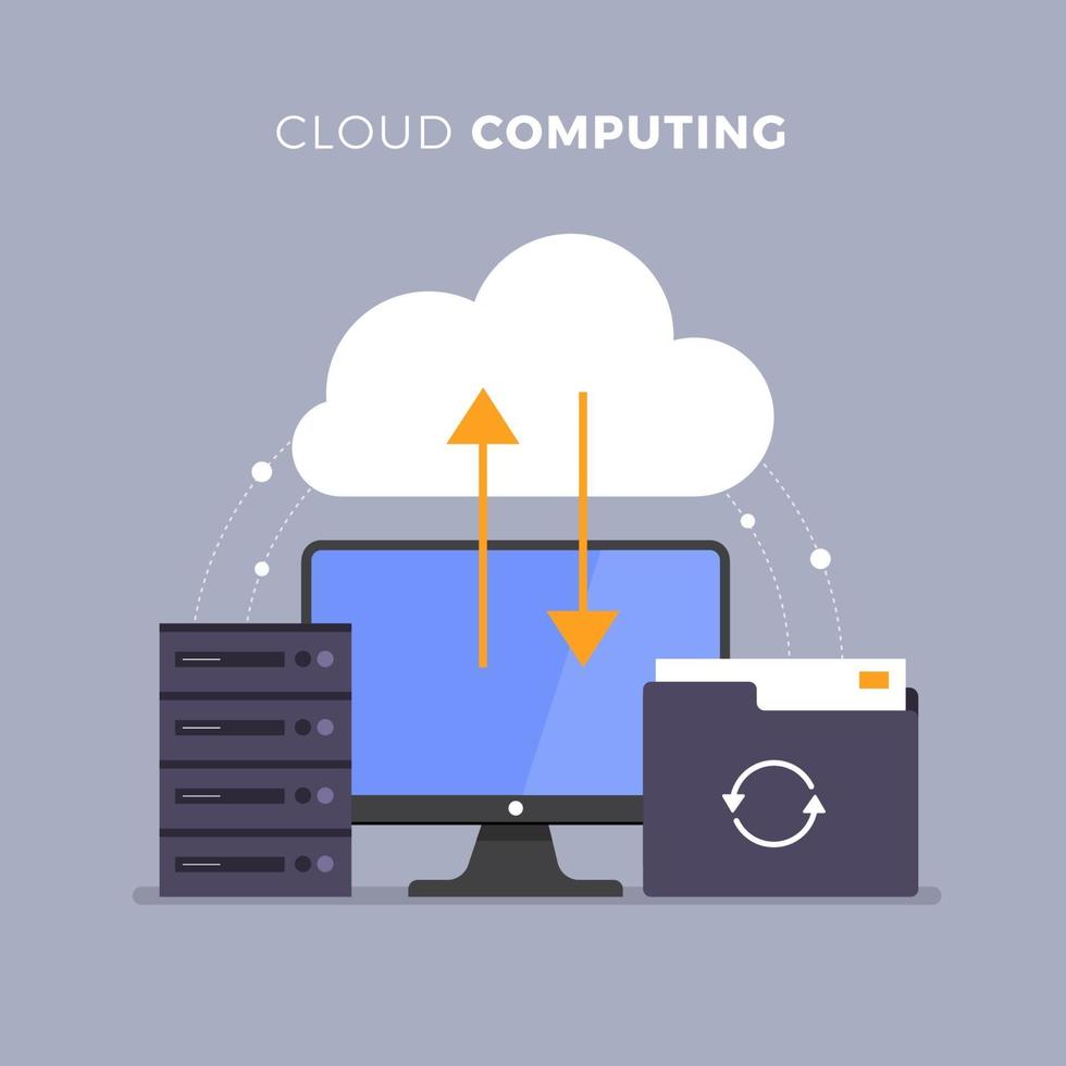 cloud computing-diensten vector